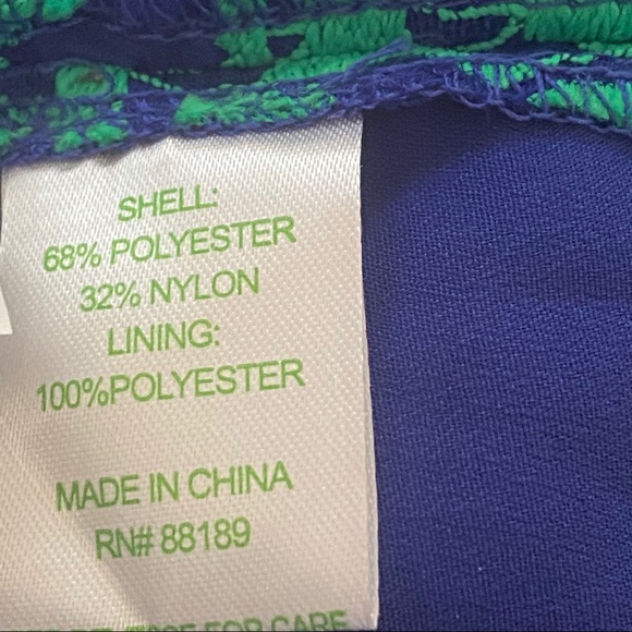 Lilly Pulitzer Blue & Green Hyacinth Lace Skirt - Picture 6 of 12